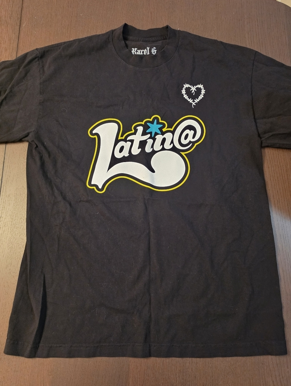 Karol G Latin@ 13 T-Shirt Men's Black Size Large Graphic Print Cotton Tee New